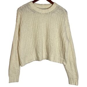 American Eagle Outfitters  Chunky Knit Drop Shoulders Oversized Crop Sweater S